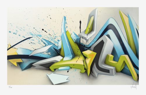 Mirko Reisser (DAIM) | "DAIMwave - Wave" | Giclée FineArt Print on 310 gsm Museum Paper | 33 x 50,8 cm / 13" x 20" | 2014 | Edition of 100 + 10 AP + 10 PP, handsigned, numbered and with certificate by 1xRUN | © Mirko Reisser (DAIM) | Courtesy: 1xRUN | Photo: MRpro